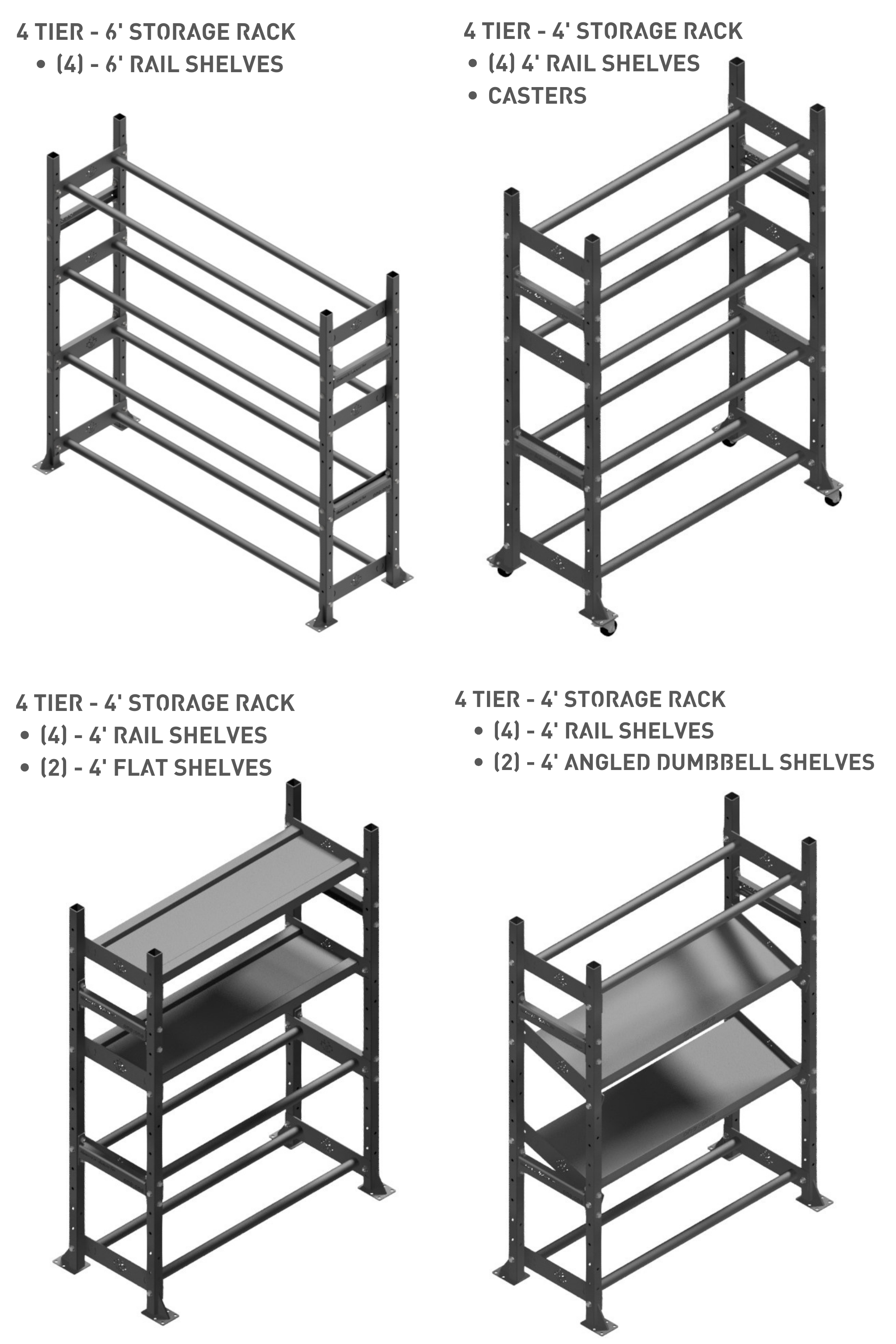 4-Tier Modular Storage Shelf