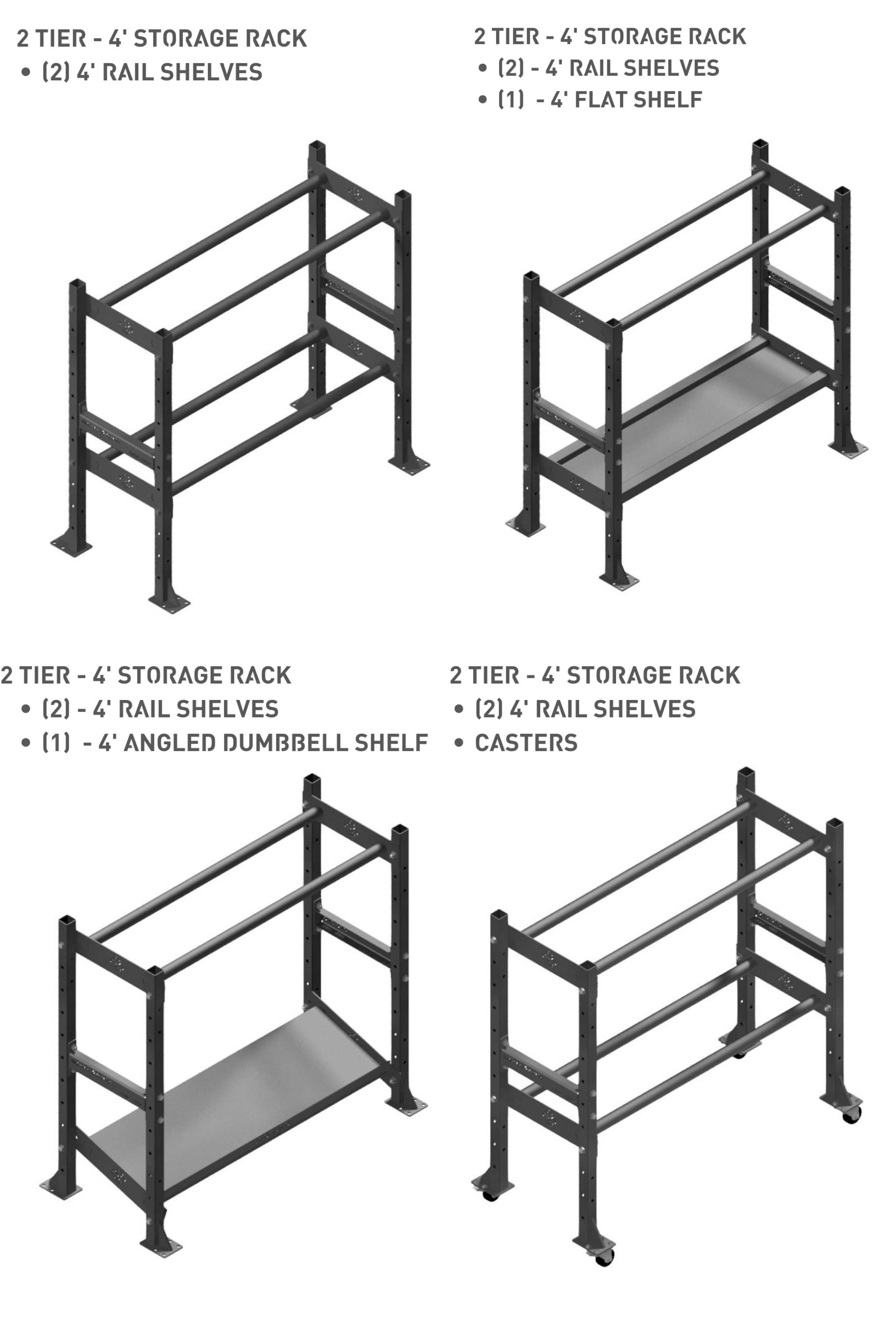 2-Tier Modular Storage Shelf