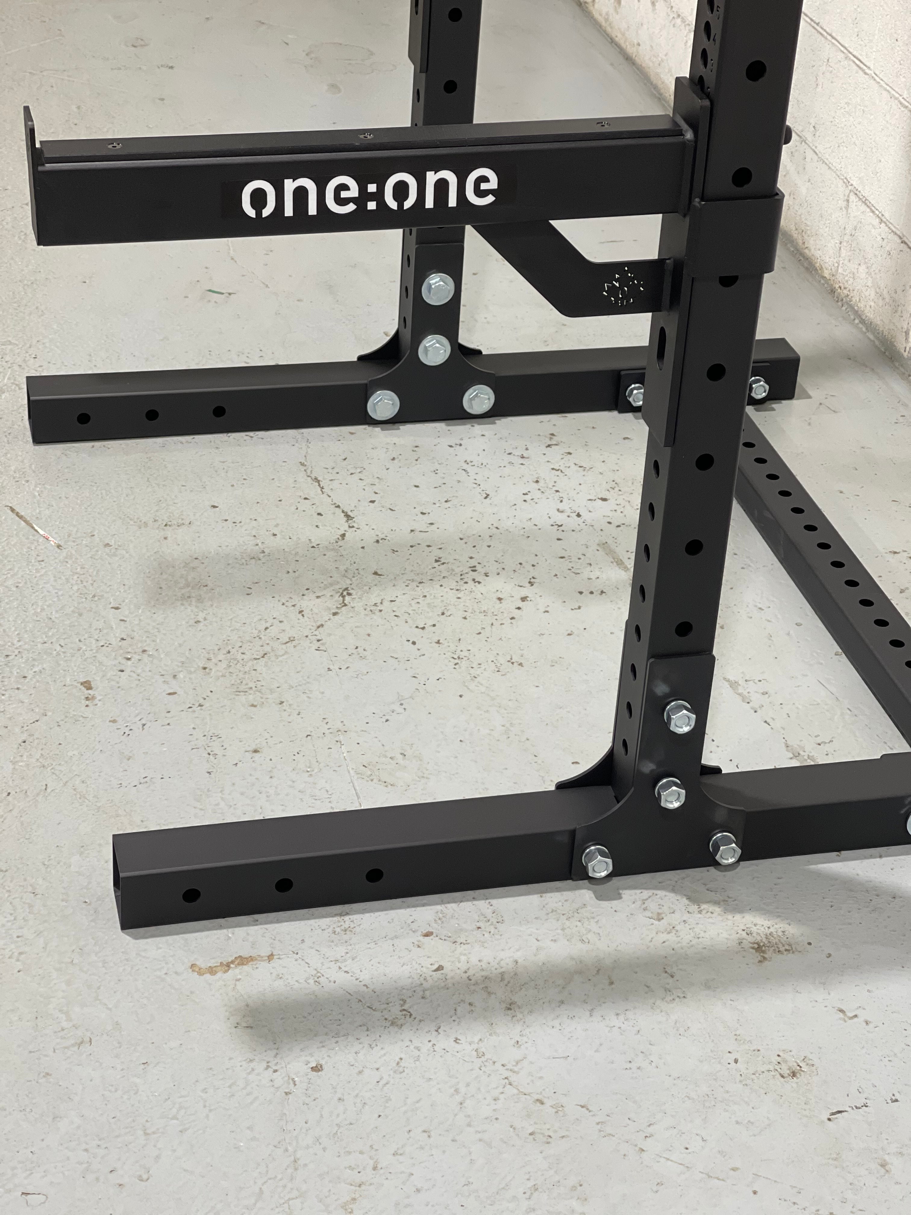 Pictured is our new and improved Safety Arm design, presented on a 3x3 Squat Stand post (sold separately).